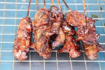 Grilled chicken at the market