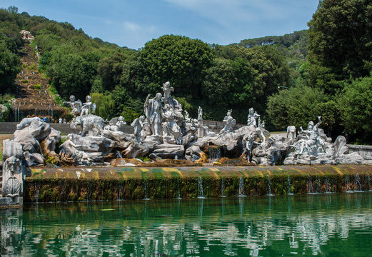 Fountain of Venere and Adone to Royal Palace gardens in Caserta