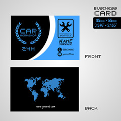 workshop car business card
