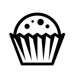 cupcake black symbol vector