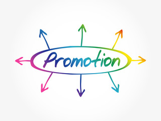 Promotion directions arrows business concept background
