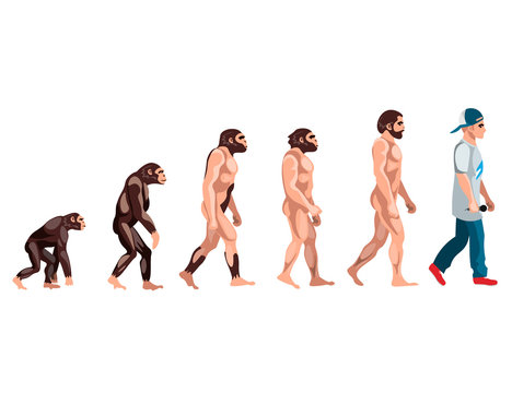 Evolution from monkey to rapper