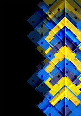 Color arrows on black background