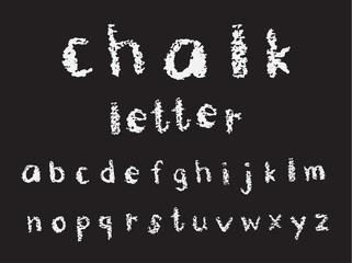 Hand Drawn Chalk Alphabet