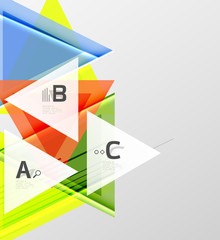 Color triangles background design