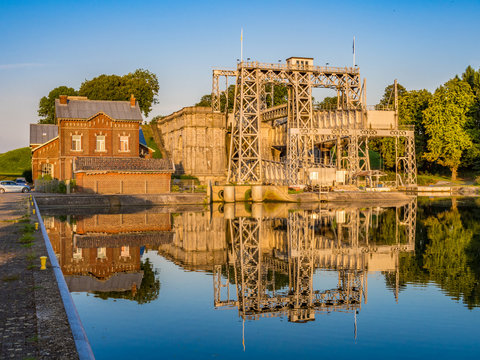 Boat Lift on the Canal du Centre, Belgium