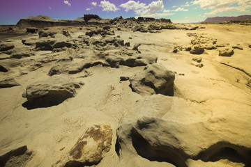 Geological formations in Ischigualasto