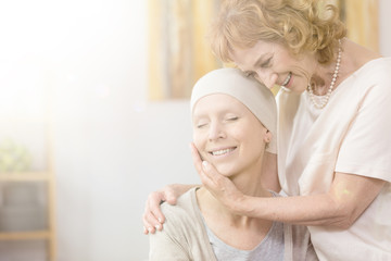 Tumour survivor feeling relief