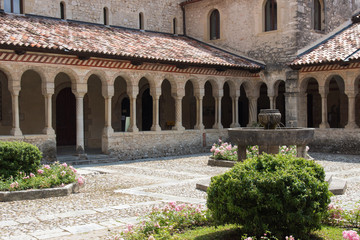 Obraz premium Art in the ancient Abbey of Follina.