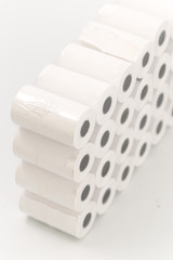 cash register tape on a white background