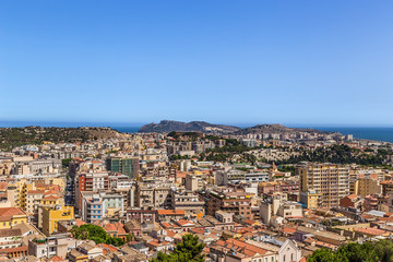 Fototapeta na wymiar Cagliari, Sardinia, Italy. Scenic view of the city