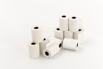 cash register tape on a white background