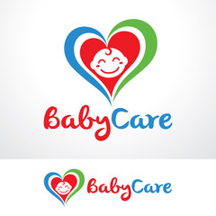 Baby Care Logo Template Design Vector, Emblem, Design Concept, Creative Symbol, Icon