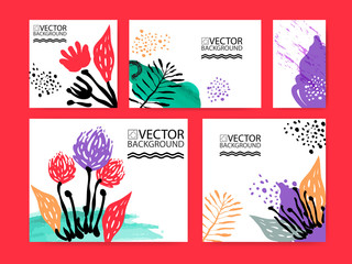Abstract trendy illustration background, placard, floral stylized cactus succulent plant, style flat and 3d design elements. Unique art for covers, banners, flyers and posters.