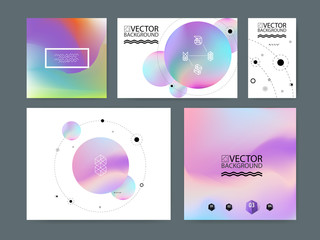 Geometric trendy illustration background, placard, hologram geometric style flat and 3d design elements. Retro art for covers, banners, flyers and posters.