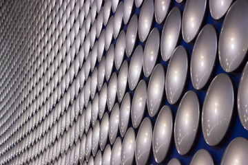 Disc shapes covering the exterior of the Bullring shopping centre in Birmingham ENgland