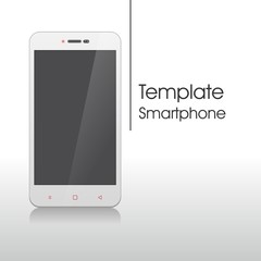 Vector Template/ Mockup Modern Realistic Blank Smartphone/Handphon. Easy to Use. already in AI and JPG