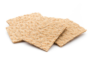Stack of wholegrain crispy bread.