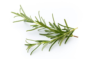 Obraz premium Rosemary isolated on white background, Top view.