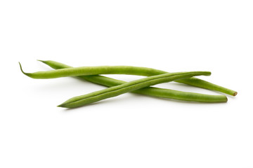 Fototapeta premium Green beans isolated on a white background.