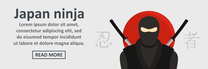 Japan ninja banner horizontal concept © ylivdesign
