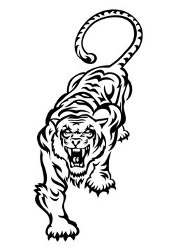 wild tiger tattoo