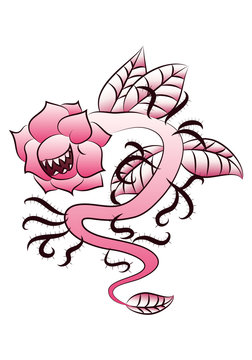 scarry flower tattoo