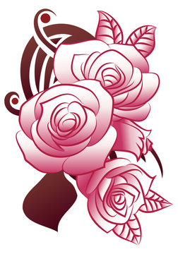 feminime rose tattoo