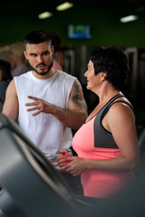 Personal coach with female middle aged client
