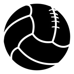 Retro volleyball icon, simple black style