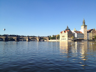 The Vltava river in Prague Czech Republic