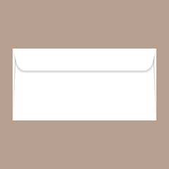 Back side dl envelope mockup, realistic style