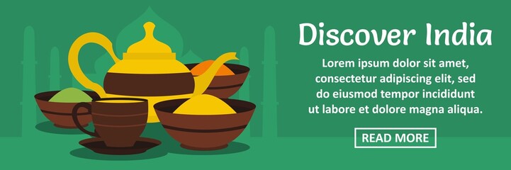 Discover India banner horizontal concept