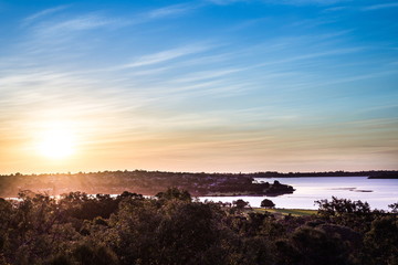スワン川の夕日 オーストラリア パース