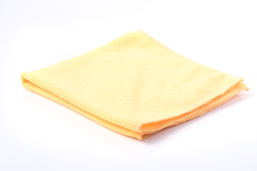 yellow  rag isolated on white background