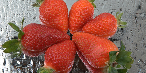 Erdbeeren in Nahaufnahme,
