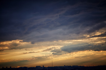 Obraz premium beautiful sunset sky