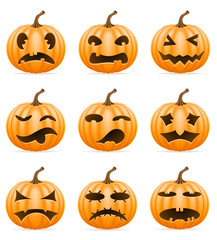 horrible pumpkin halloween stock vector illustration