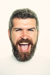 Fototapeta premium Hipster with happy face.