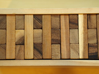 Wooden Block Game. Wood Tower Contruction Cube Toy.