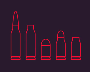 bullets outline vector illustration