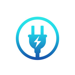 electric plug, electricity icon