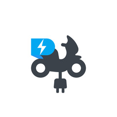 electric scooter vector icon on white