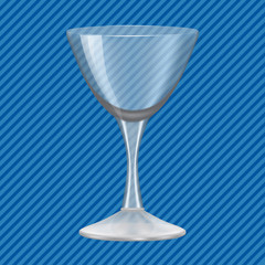 Cocktail glass concept background, realistic style