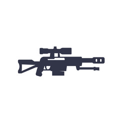 Sniper rifle icon on white