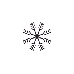 Vector snowflake silhouette