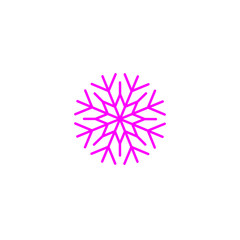 Vector snowflake silhouette