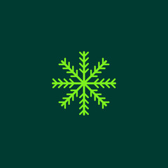 Vector snowflake silhouette