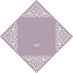 Set of Wedding Invitation or greeting card in light violet color with lace pattern. Layout congratulatory card with openwork pattern.Template card, invitation, advertising banner with space for text © psk55