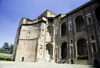 Fototapeta na wymiar Court of Palazzo Farnese in Piacenza, Italy